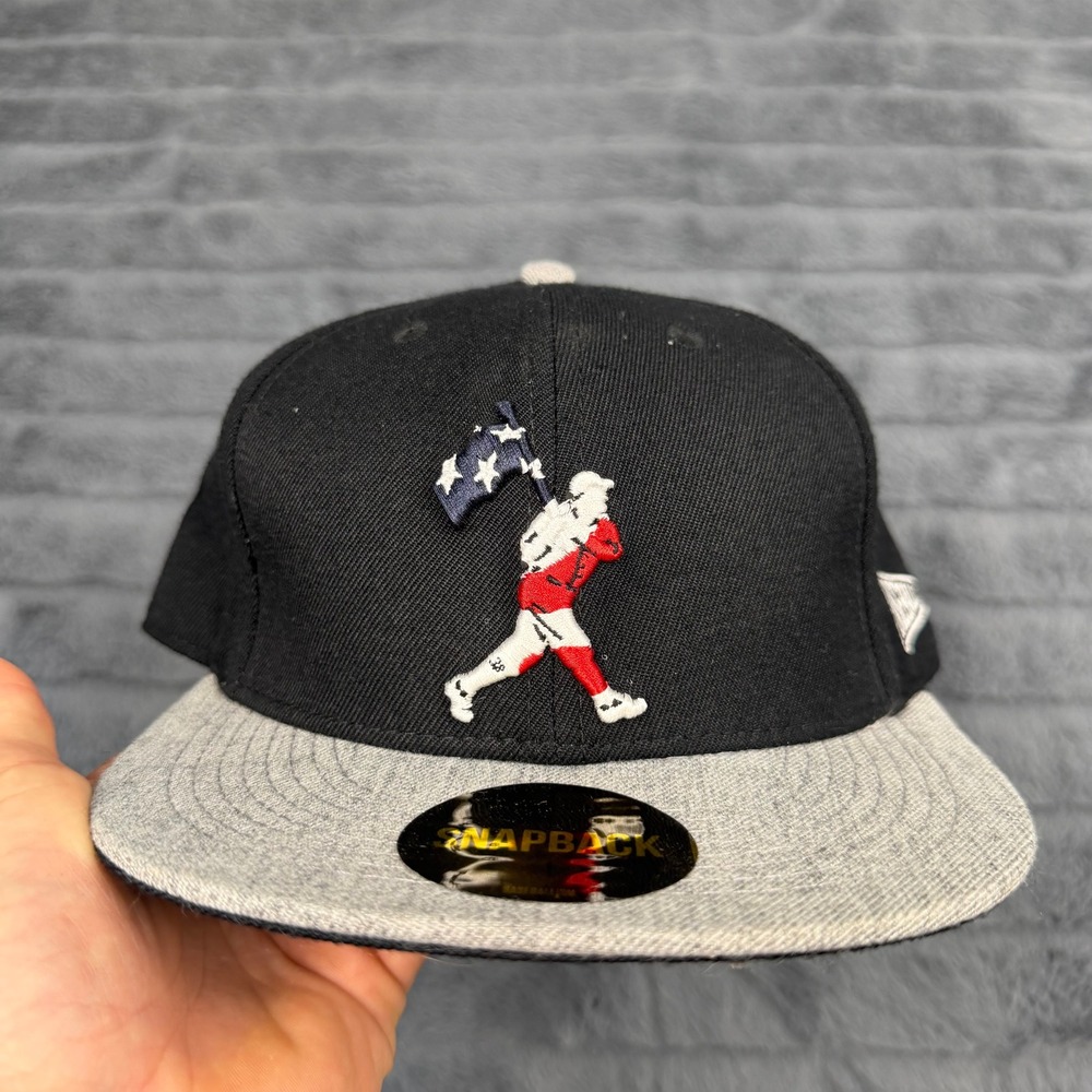 Baseballism American Flag Player Snapback Hat Black Gray Baseball Cap Adjustable
